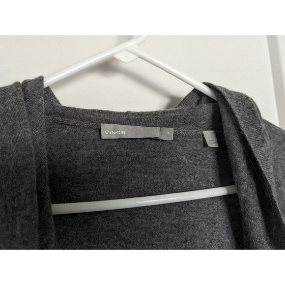 Vince. 100% Cashmere Hooded Grey Cardigan Duster sz XS - Picture 5 of 6